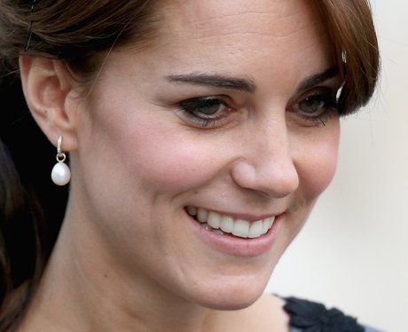 Kate Middleton Borrows the Queens Pearl  Diamond Earrings