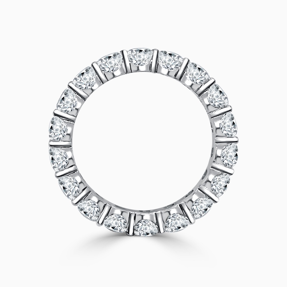 Platinum Round Brilliant Diamond Claw Set Full Eternity Ring