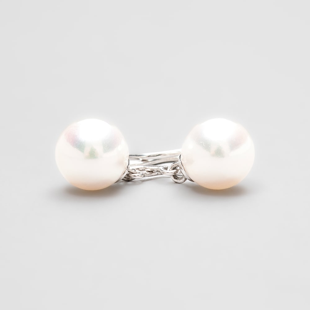 18ct White Gold 18ct White Gold Pearl Hook Earrings (8.5mm)