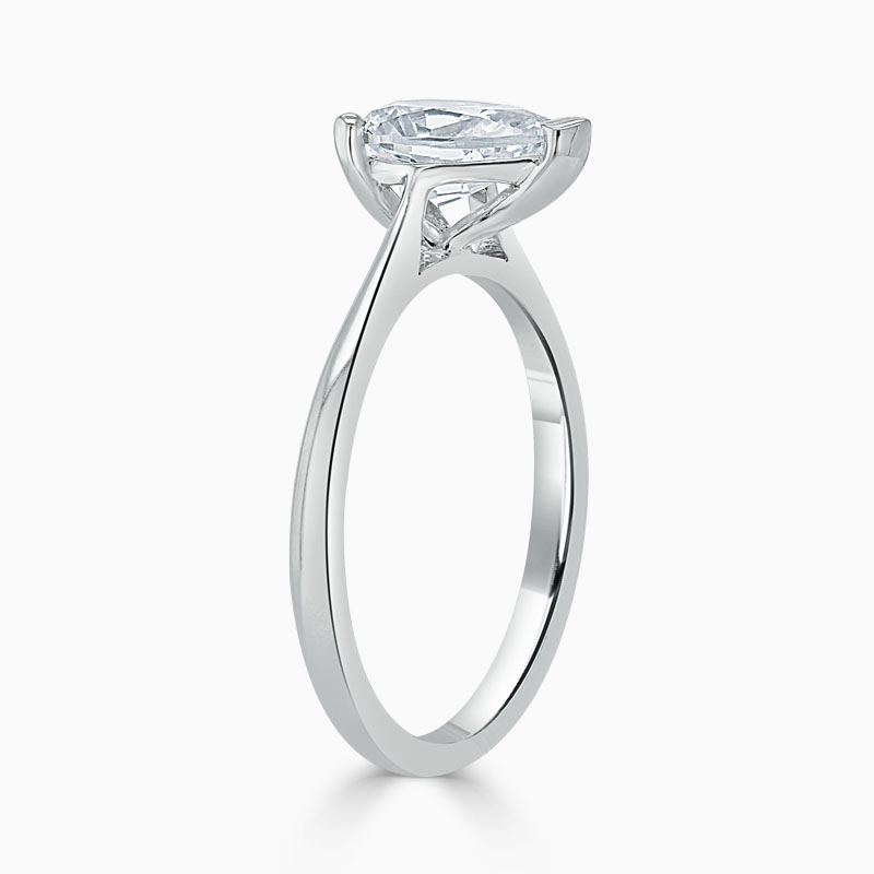 Platinum Pear Shape Classic Wedfit Engagement Ring
