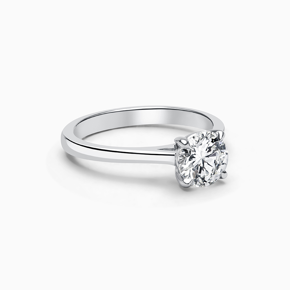 Platinum Round Brilliant Cut Wedfit Diamond Engagement Ring - GIA Certificated 1.02ct, H, VS2, GIA1176816197