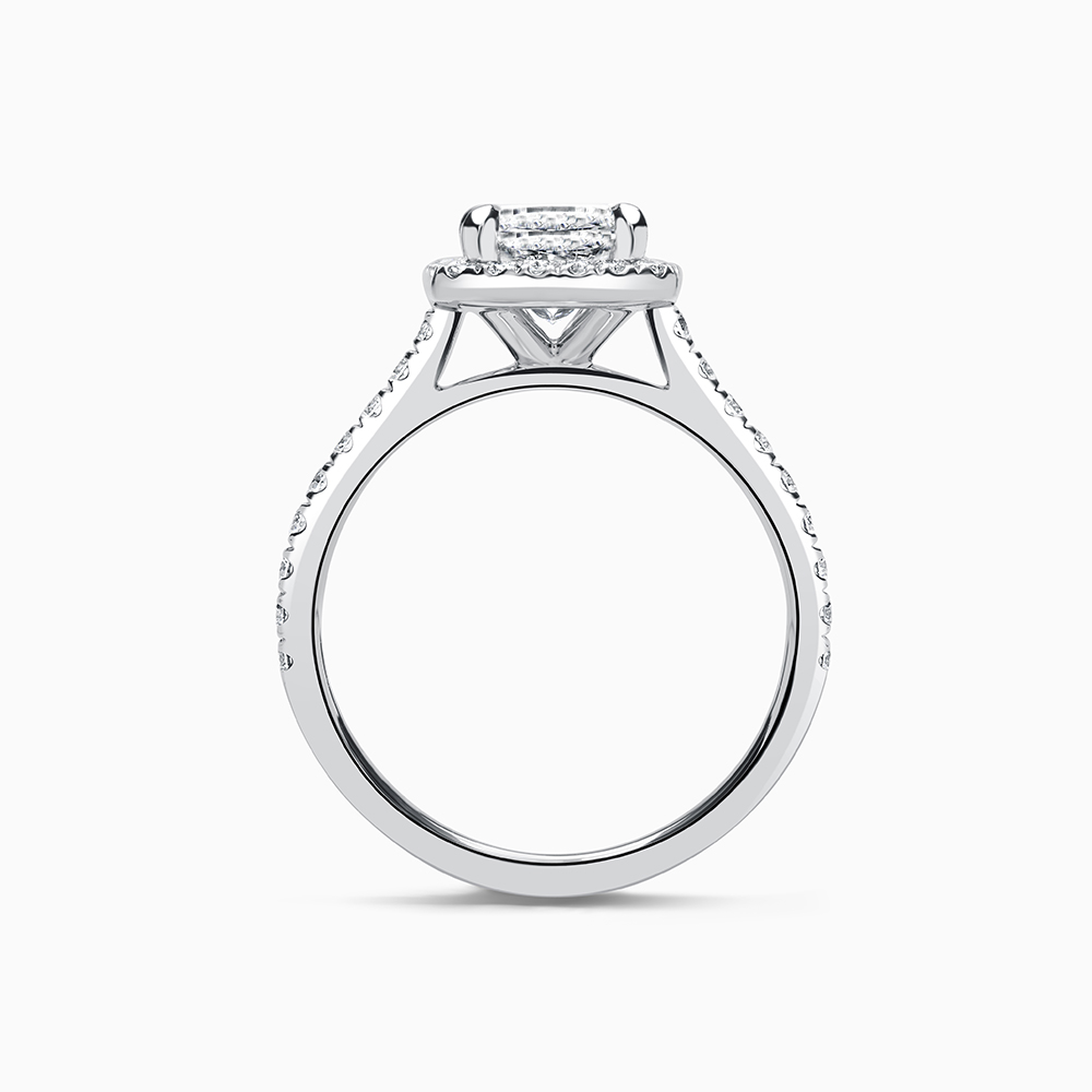 Platinum Cushion Cut Platinum Cushion Cut Classic Wedfit Halo Engagement Ring, (2.11ct, F colour, VS2 Clarity) IGI LG538258095