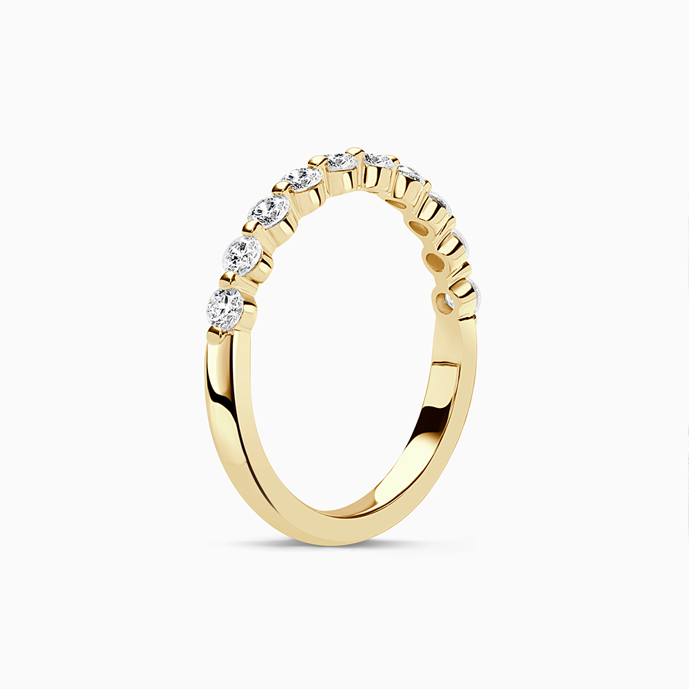 18ct Yellow Gold Shared Claw 2mm Eternity Ring