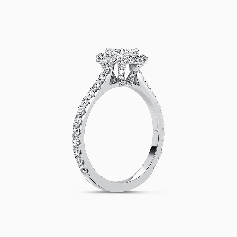 Platinum Cushion Cut Original Halo Engagement Ring with Cushion, 0.31ct, G Colour, VVS1 Clarity - GIA 1357292274 