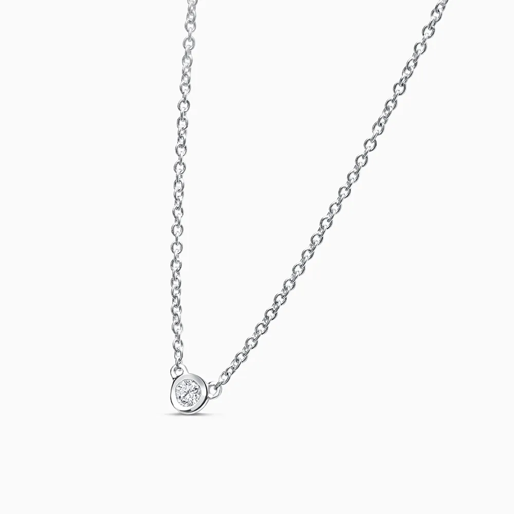 18ct White Gold Diamond Spectacle Set Necklace