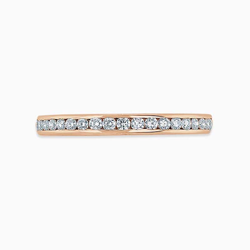 18ct Rose Gold 2.25mm Round Brilliant Channel Set Full Eternity Ring