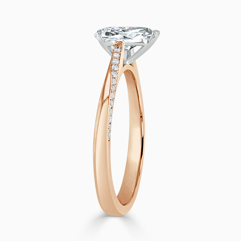 18ct Rose Gold Pear Shape Vortex Engagement Ring