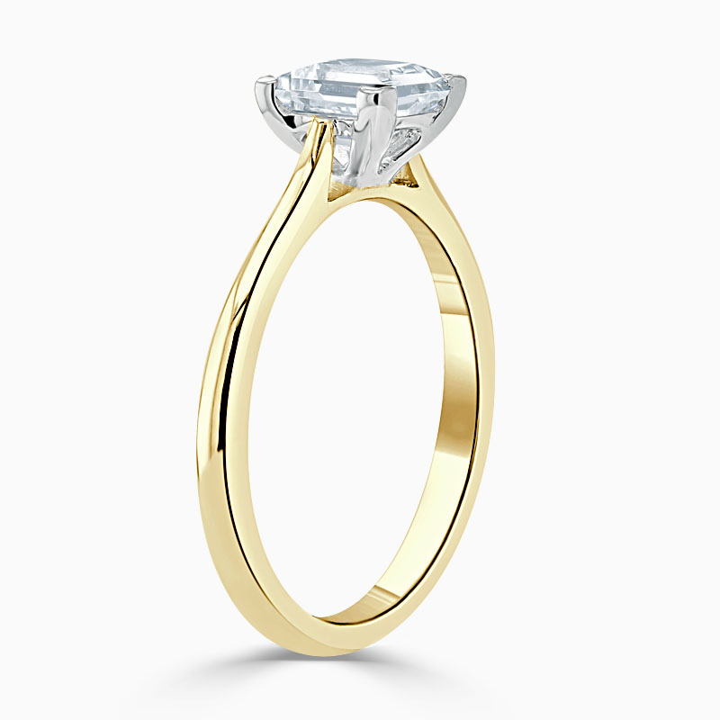 18ct Yellow Gold Princess Cut Classic Wedfit Engagement Ring