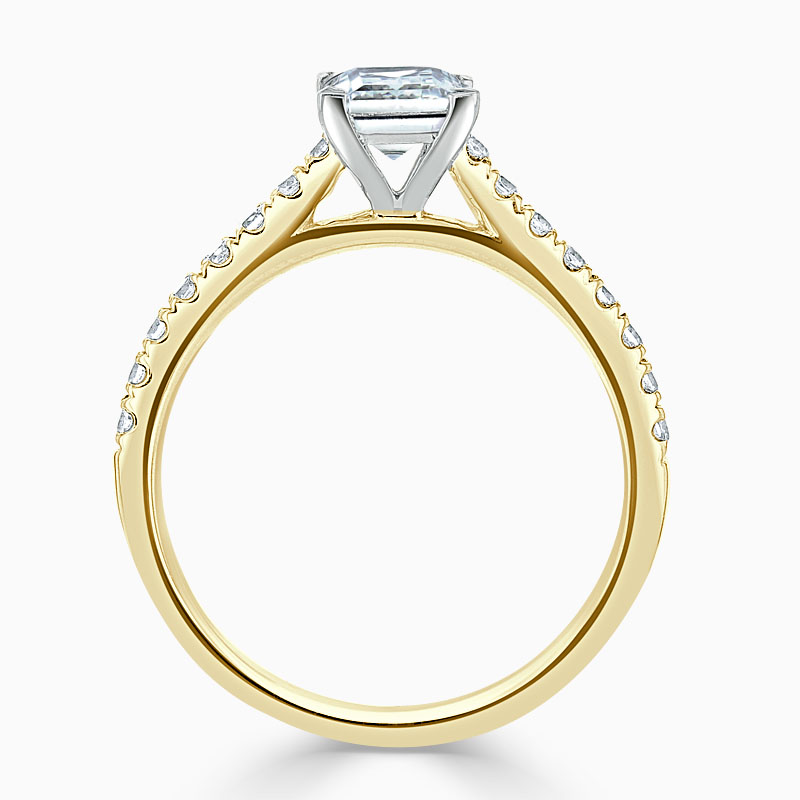 18ct Yellow Gold Princess Cut Classic Wedfit Cutdown Engagement Ring