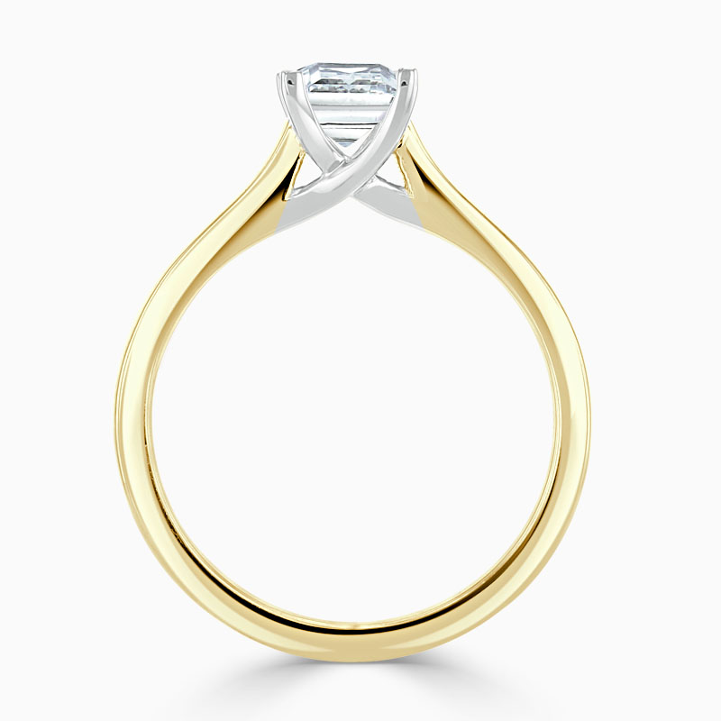 18ct Yellow Gold Princess Cut Openset Engagement Ring