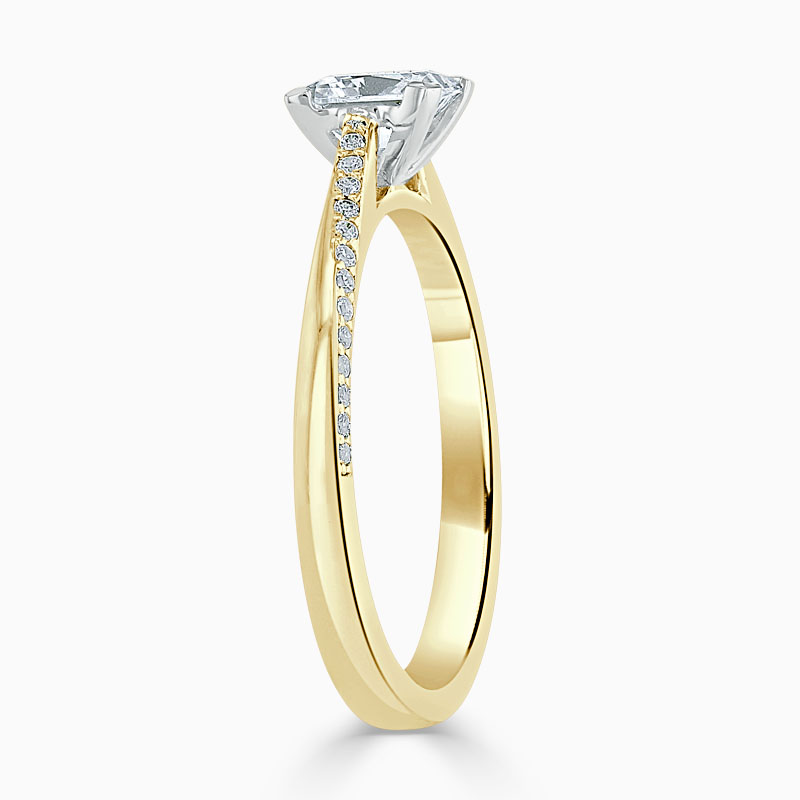 18ct Yellow Gold Princess Cut Vortex Engagement Ring