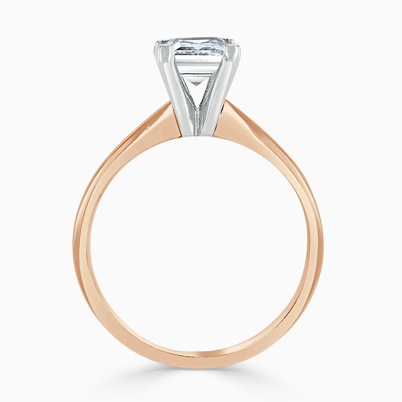 18ct Rose Gold Princess Cut High Set Engagement Ring
