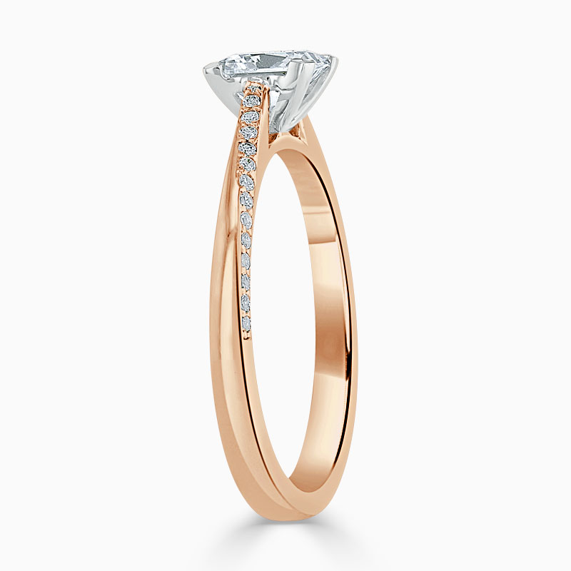 18ct Rose Gold Princess Cut Vortex Engagement Ring