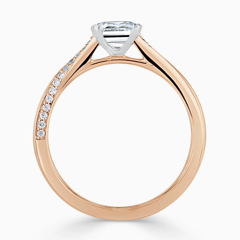 18ct Rose Gold Princess Cut Vortex Engagement Ring - PRS0252 - Steven Stone