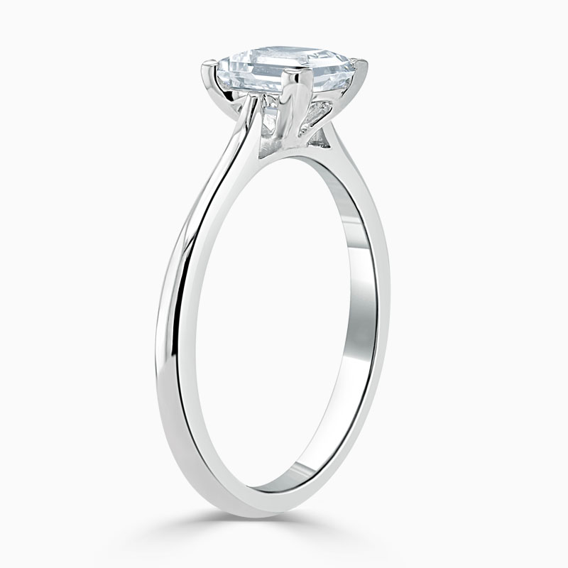 18ct White Gold Princess Cut Classic Wedfit Engagement Ring