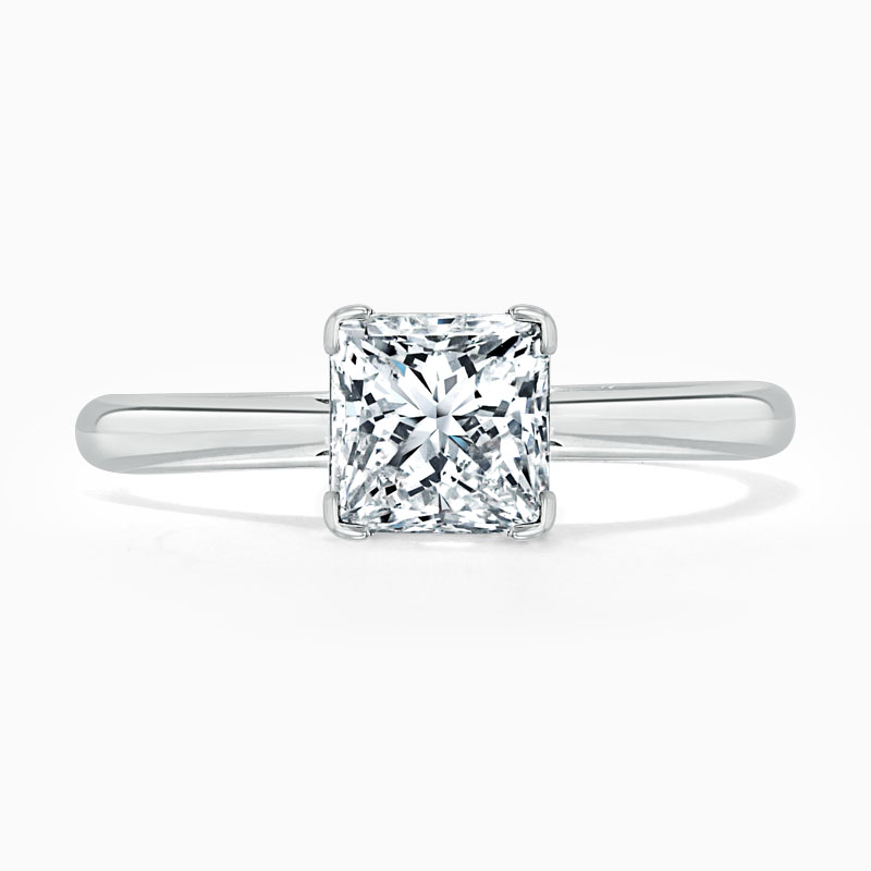 Platinum Princess Cut Classic Wedfit Engagement Ring