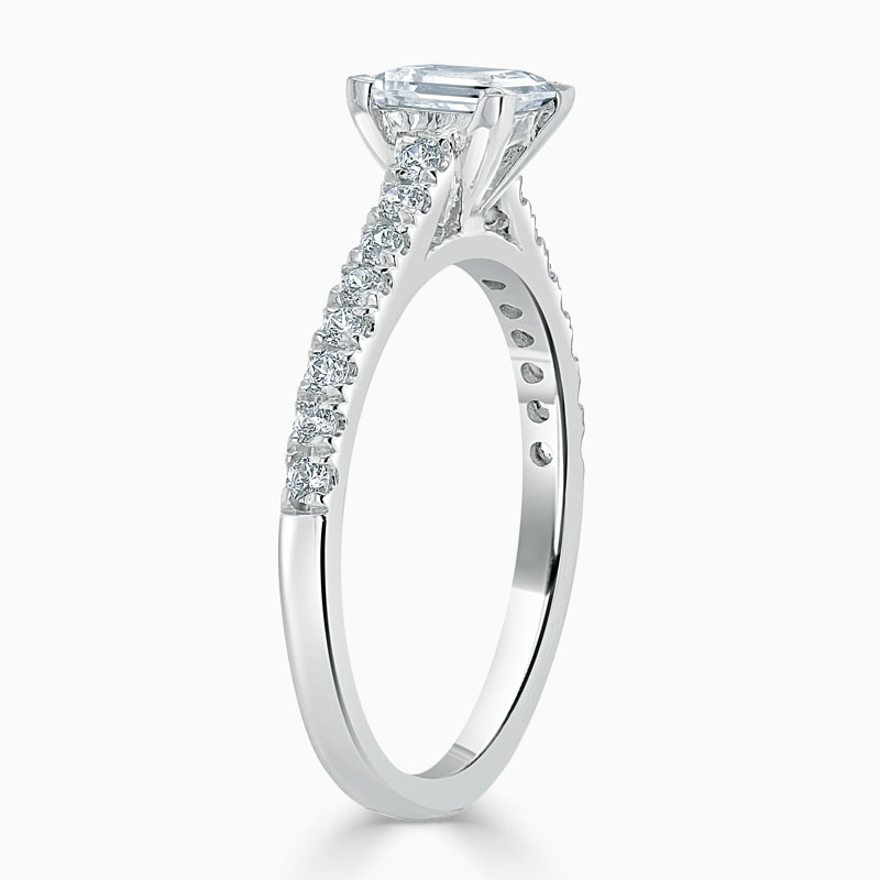 Platinum Princess Cut Classic Wedfit Cutdown Engagement Ring