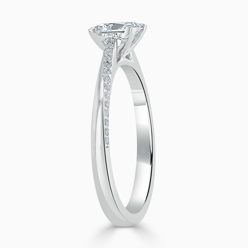 Platinum Princess Cut Vortex Engagement Ring