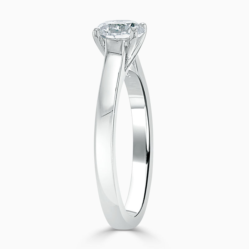 Platinum Round Brilliant Openset Engagement Ring