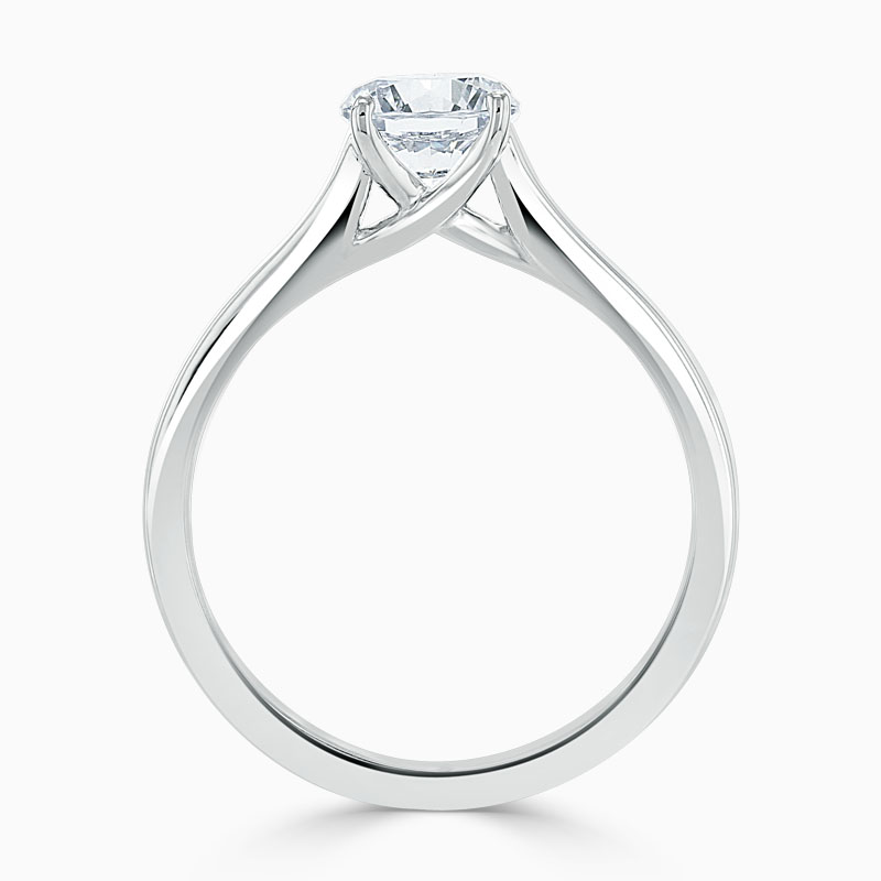 Platinum Round Brilliant Openset Engagement Ring