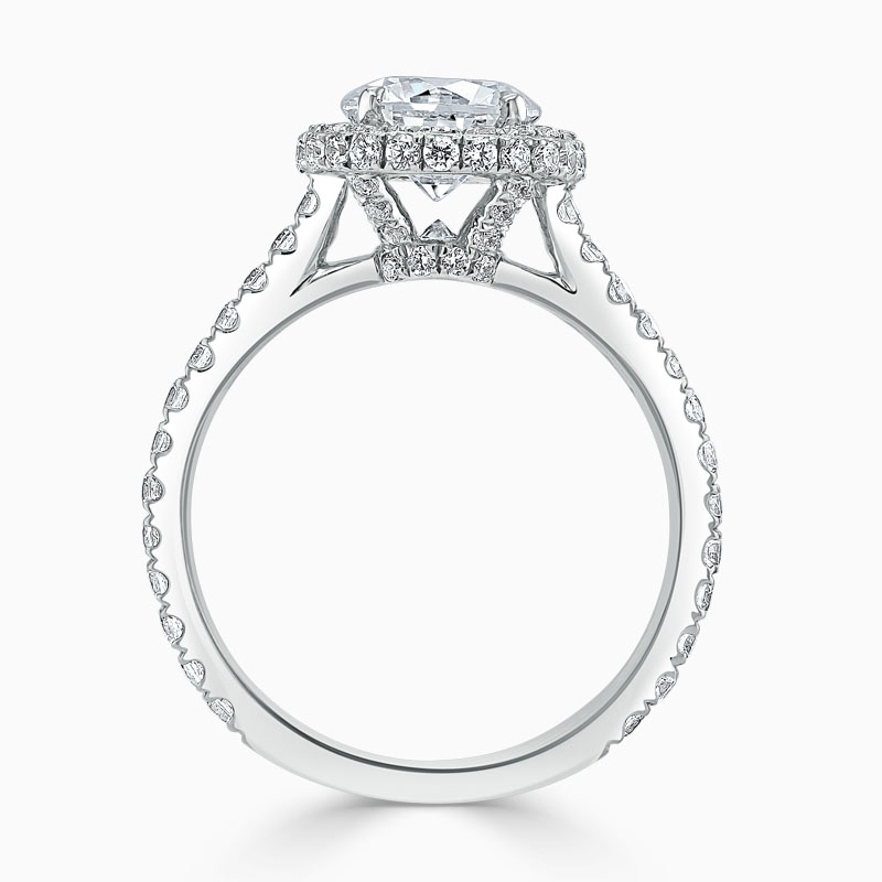 Platinum Round Brilliant Original Halo Engagement Ring