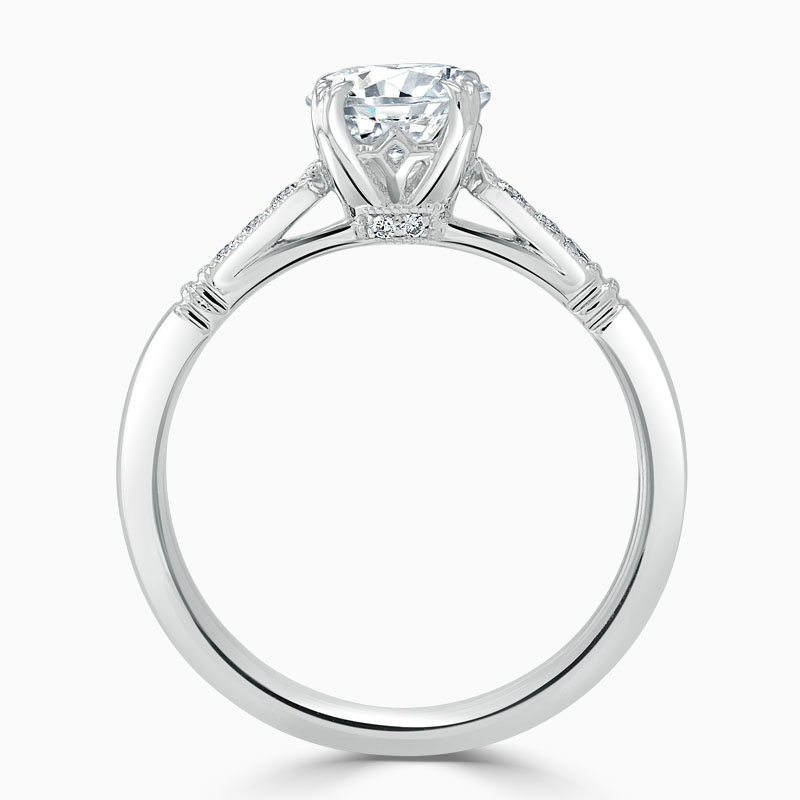 Platinum Round Brilliant Vintage Engagement Ring