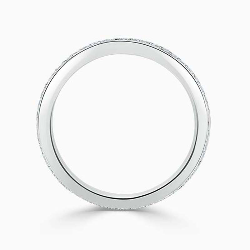 Platinum 2.00mm Round Brilliant Pavé Set Full Eternity Ring