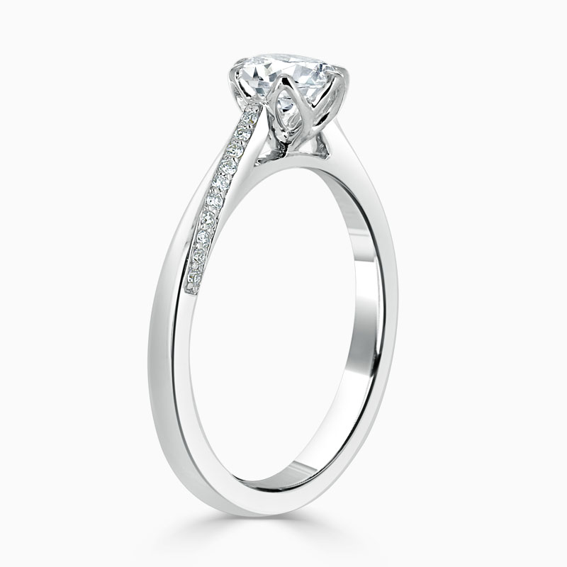 Platinum Round Brilliant Vortex Engagement Ring