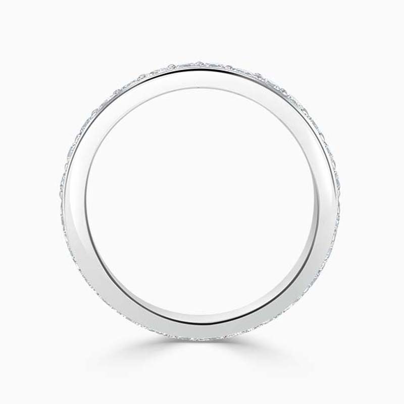 Platinum 3.00mm Round Brilliant Pavé Set Full Eternity Ring