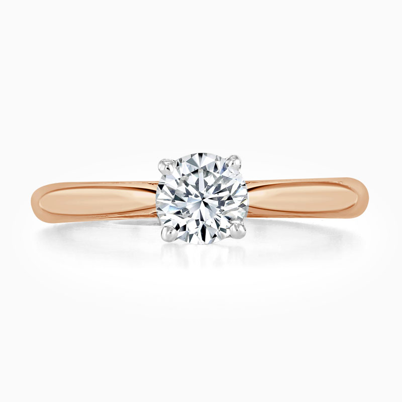 18ct Rose Gold Round Brilliant Classic Wedfit Engagement Ring
