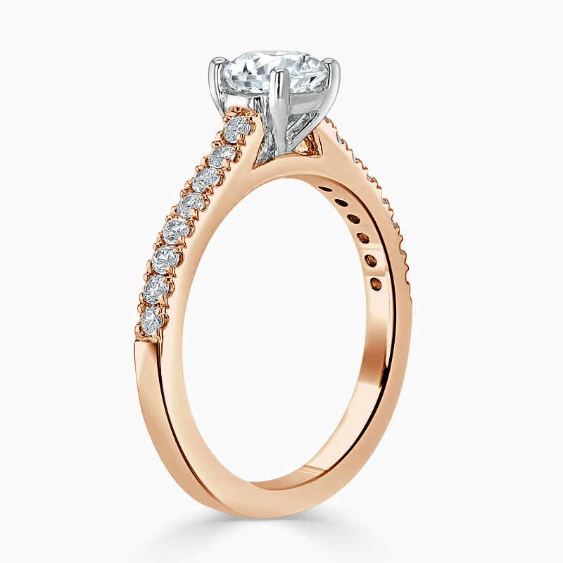 18ct Rose Gold Round Brilliant Classic Wedfit Cutdown Engagement Ring