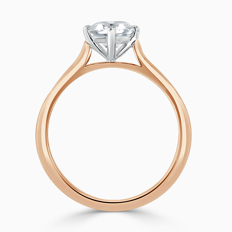 18ct Rose Gold Round Brilliant Compass Engagement Ring