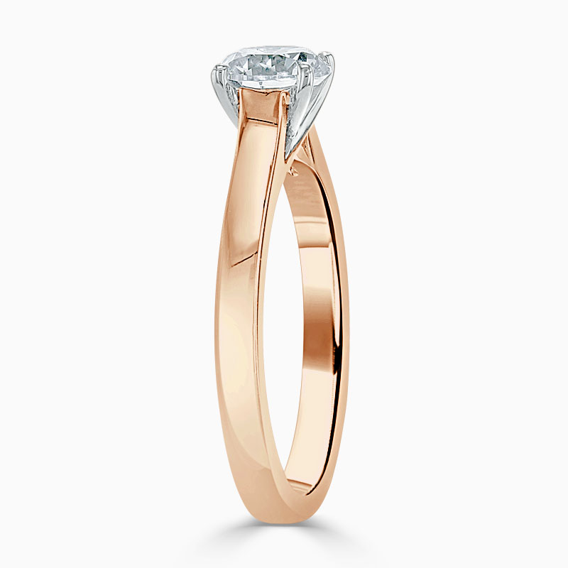 18ct Rose Gold Round Brilliant Openset Engagement Ring