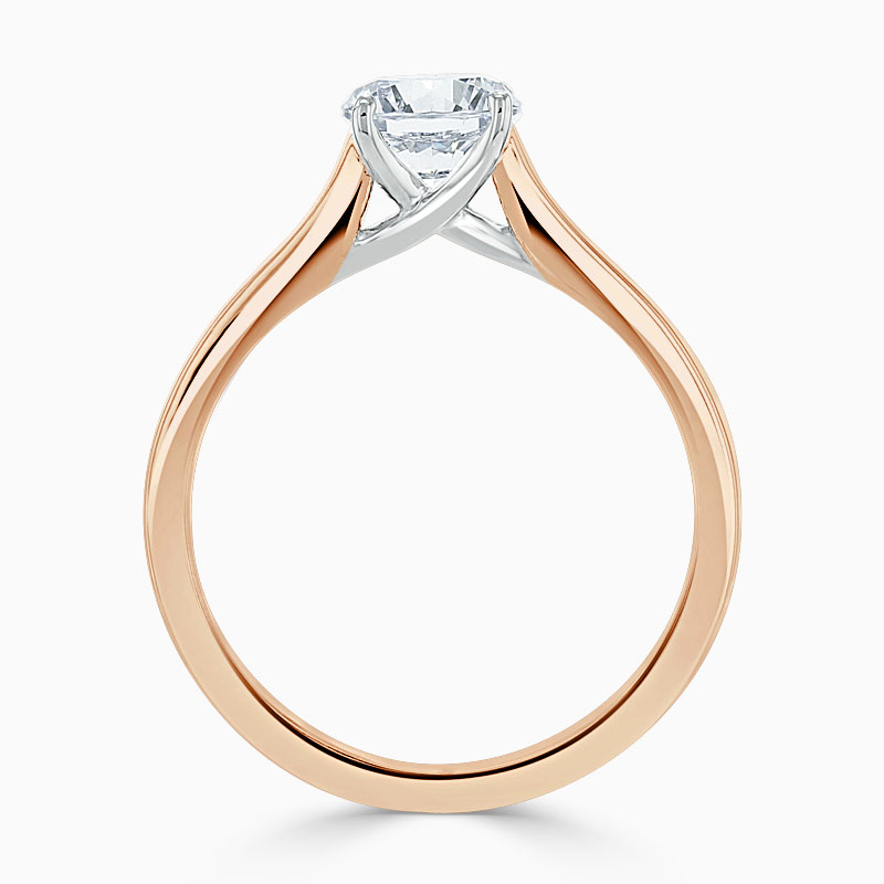 18ct Rose Gold Round Brilliant Openset Engagement Ring