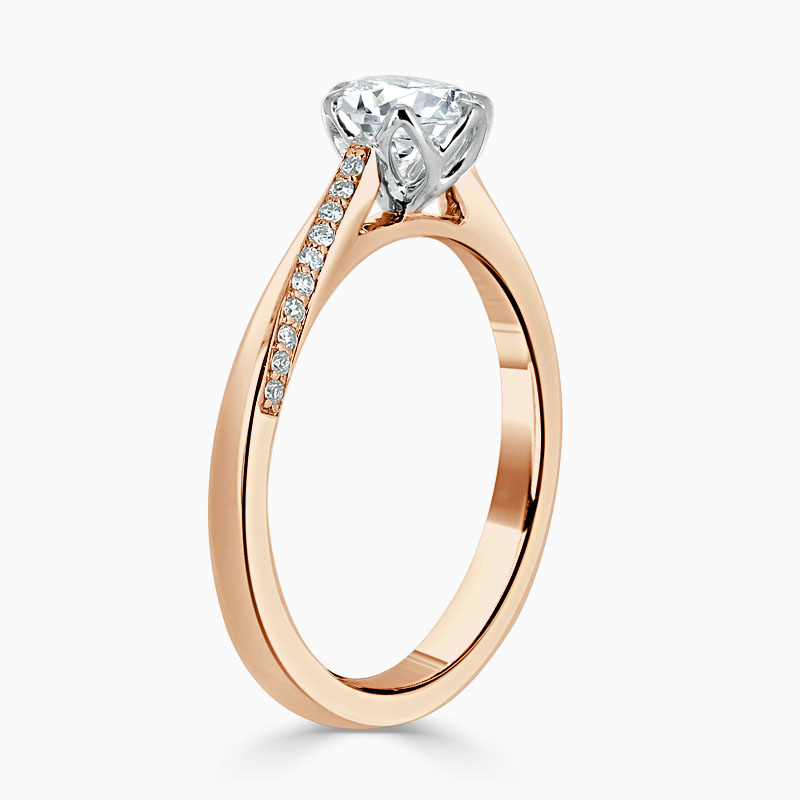 18ct Rose Gold Round Brilliant Vortex Engagement Ring