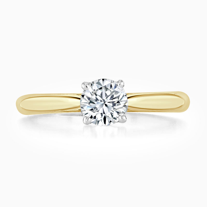 18ct Yellow Gold Round Brilliant Classic Wedfit Engagement Ring