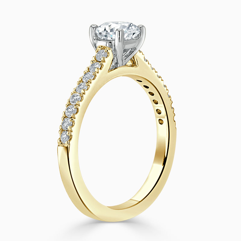 18ct Yellow Gold Round Brilliant Classic Wedfit Cutdown Engagement Ring
