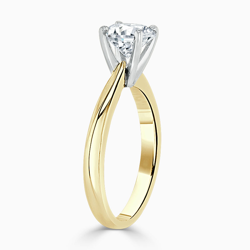 18ct Yellow Gold Round Brilliant High Set Engagement Ring