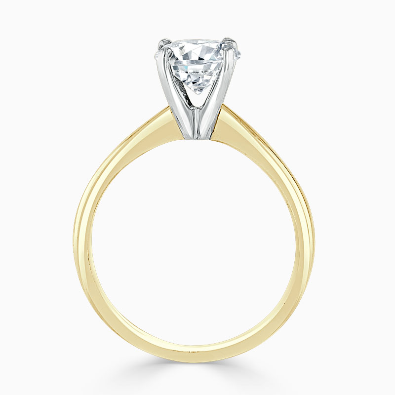 18ct Yellow Gold Round Brilliant High Set Engagement Ring
