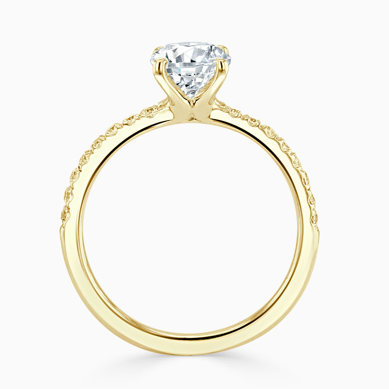 18ct Yellow Gold Round Brilliant Simplicity Cutdown Engagement Ring