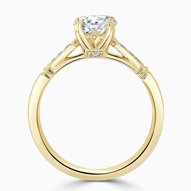 18ct Yellow Gold Round Brilliant Vintage Engagement Ring