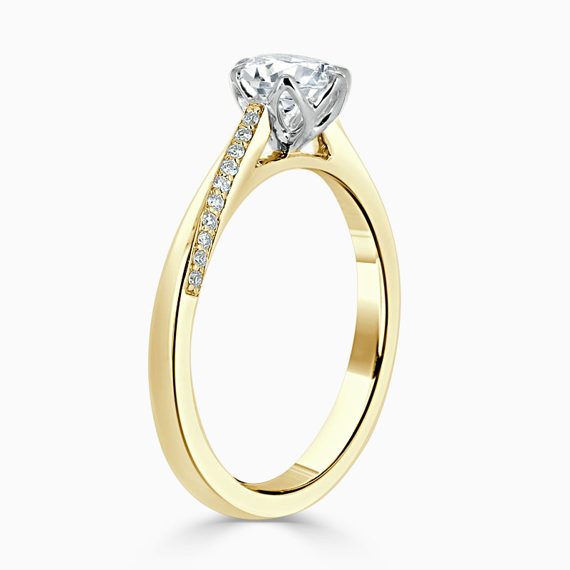 18ct Yellow Gold Round Brilliant Vortex Engagement Ring