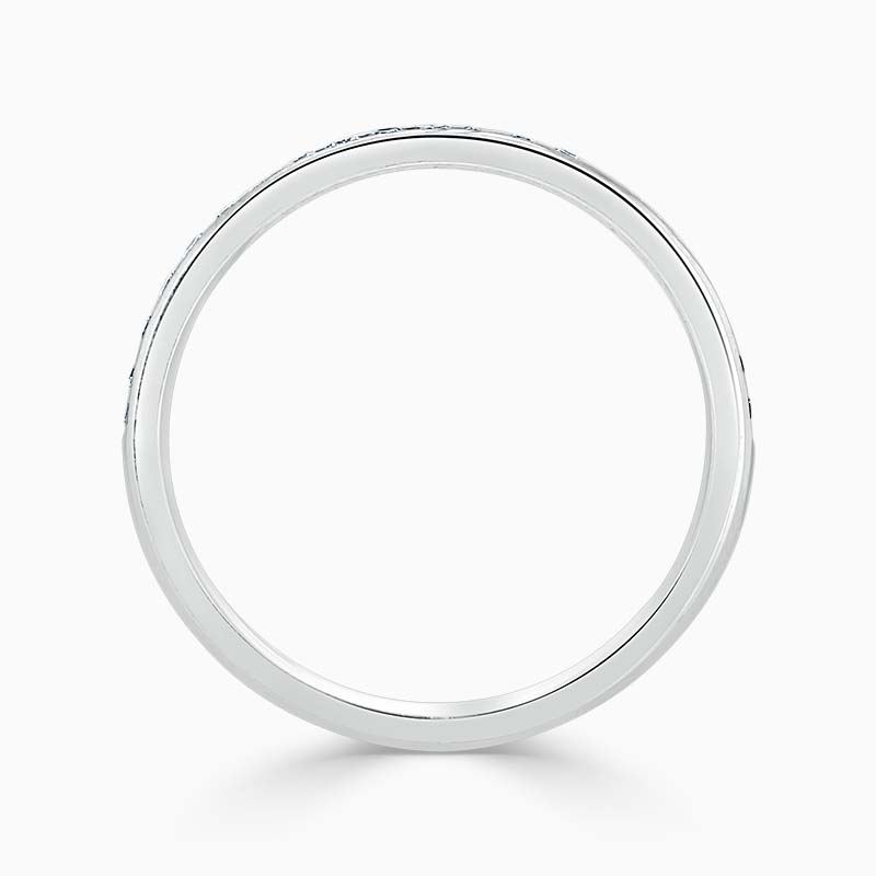 Platinum 2.00mm Round Brilliant Channel Set Half Eternity Ring