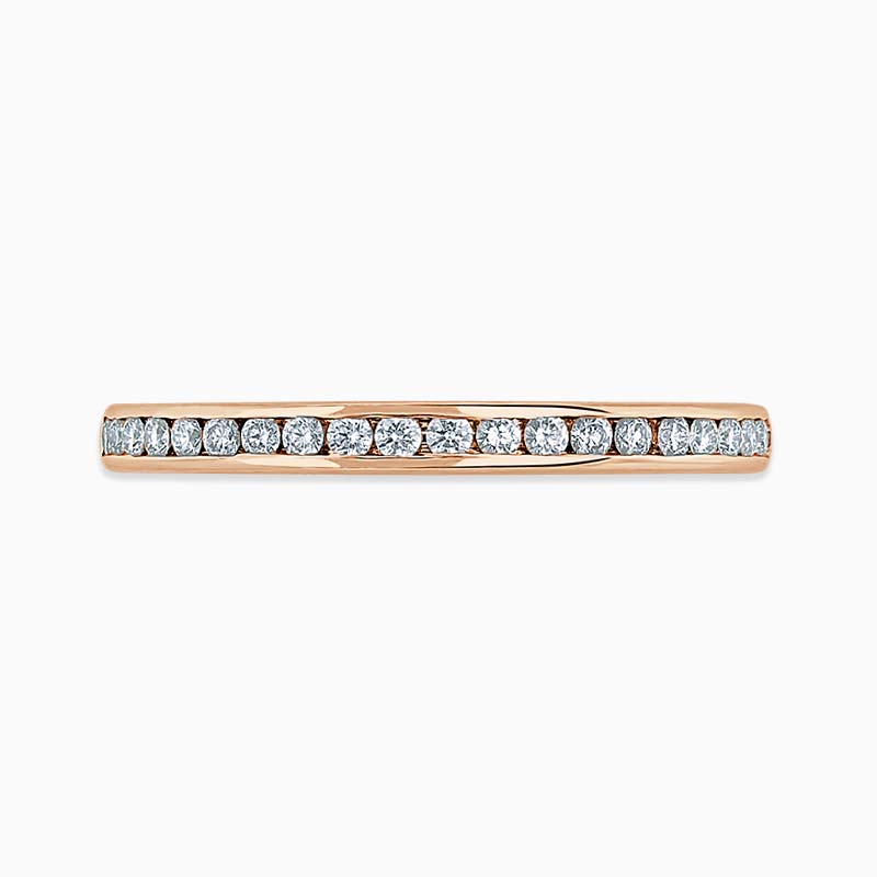 18ct Rose Gold 2.00mm Round Brilliant Channel Set Half Eternity Ring