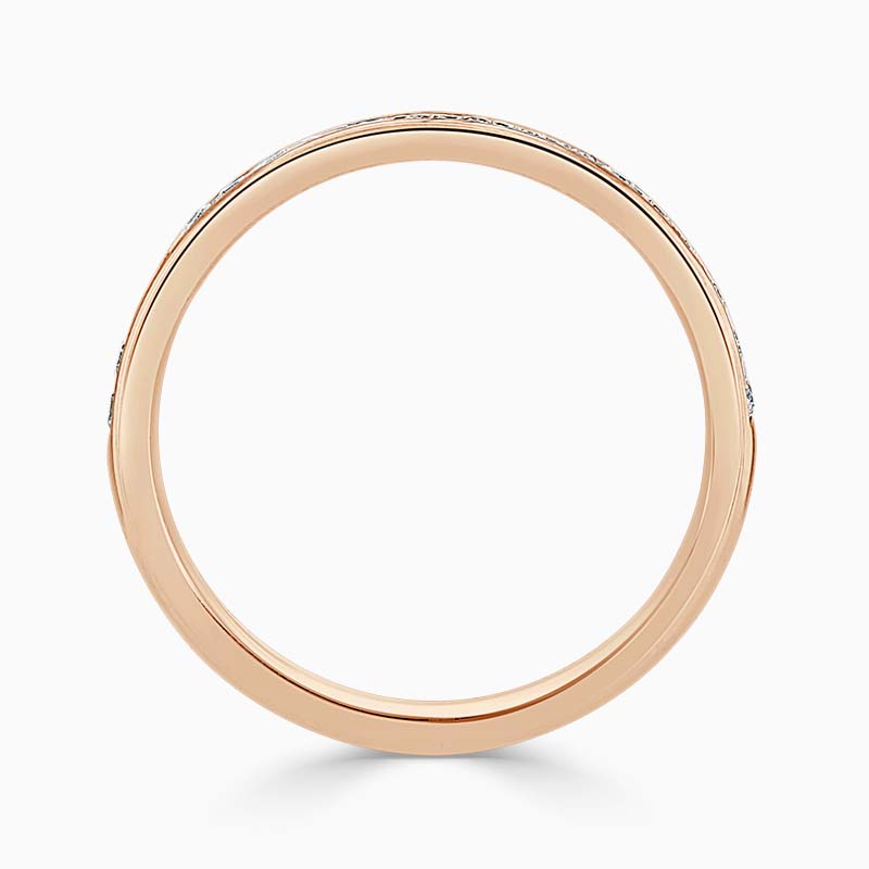 18ct Rose Gold 2.25mm Round Brilliant Channel Set Half Eternity Ring