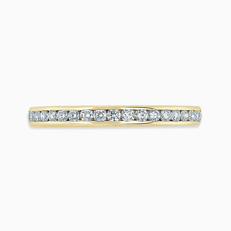 18ct Yellow Gold 2.25mm Round Brilliant Channel Set Half Eternity Ring