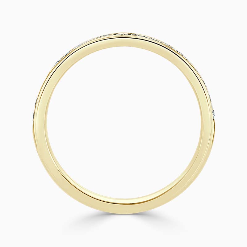 18ct Yellow Gold 2.25mm Round Brilliant Channel Set Half Eternity Ring