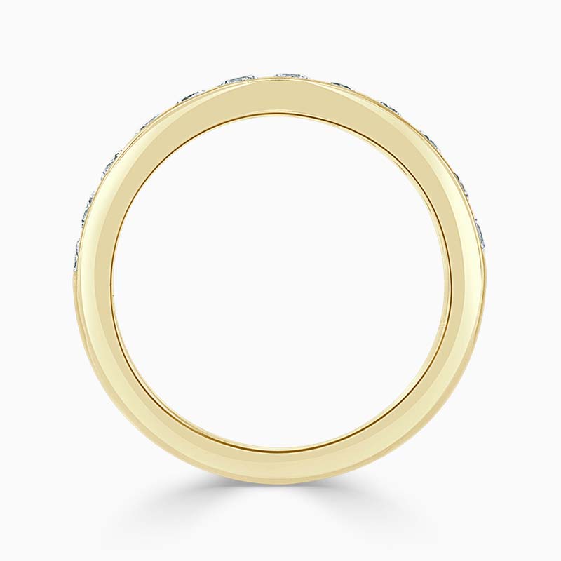 18ct Yellow Gold 3.50mm Round Brilliant Channel Set Half Eternity Ring
