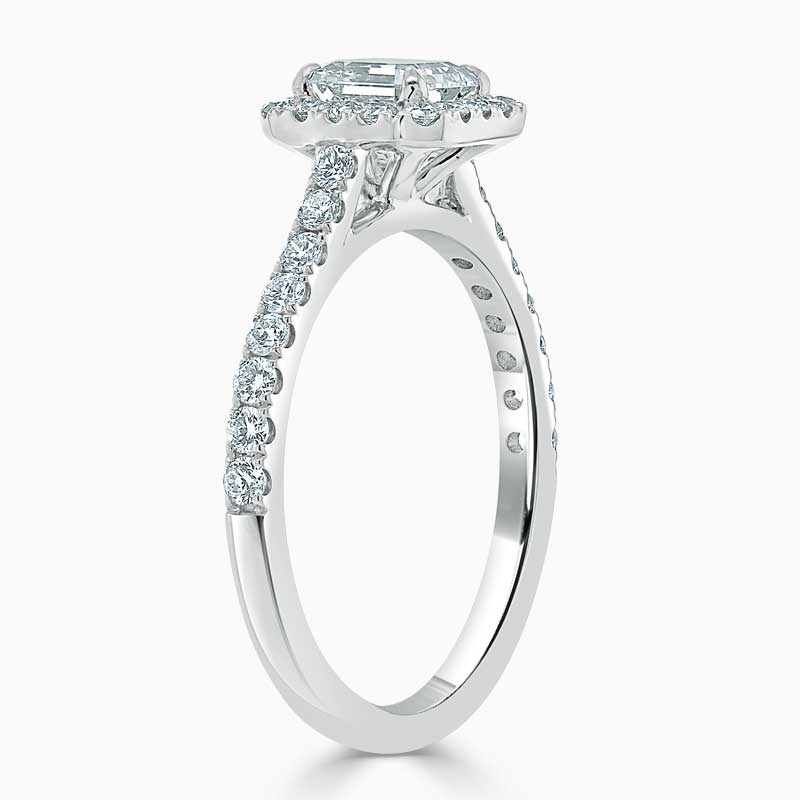 Platinum Asscher Cut Classic Wedfit Halo Engagement Ring