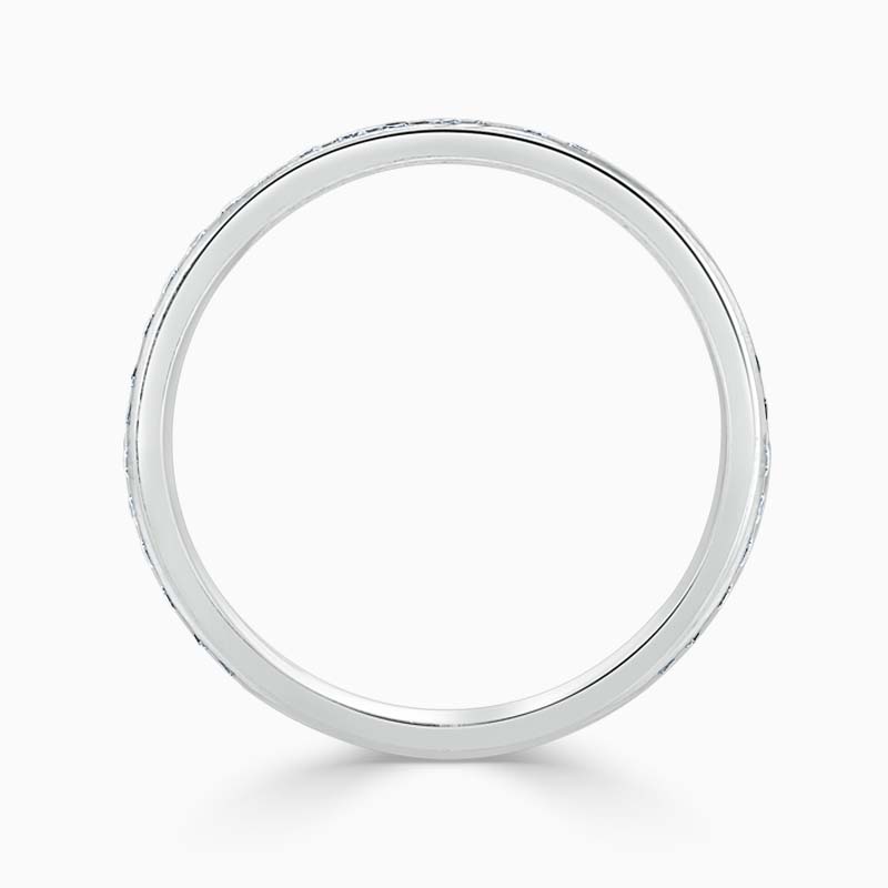 Platinum 2.00mm Round Brilliant Channel Set Three Quarter Eternity Ring
